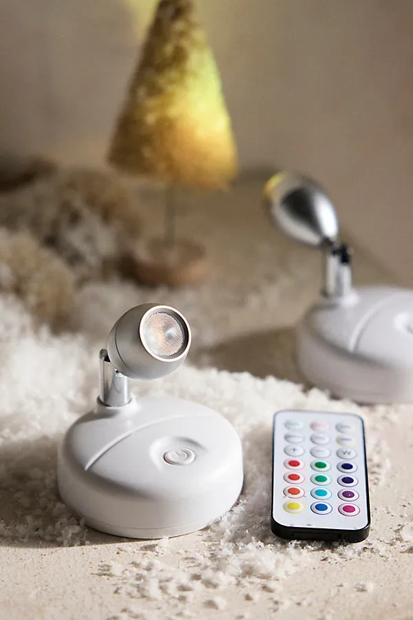 Stargazer Color Changing Mini Spotlights Set of 2 - Plastic by Anthropologie