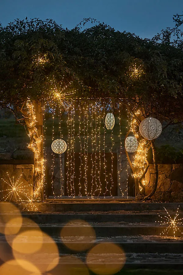Stargazer Twinkling Multi-Strand LED Curtain - Copper by Anthropologie