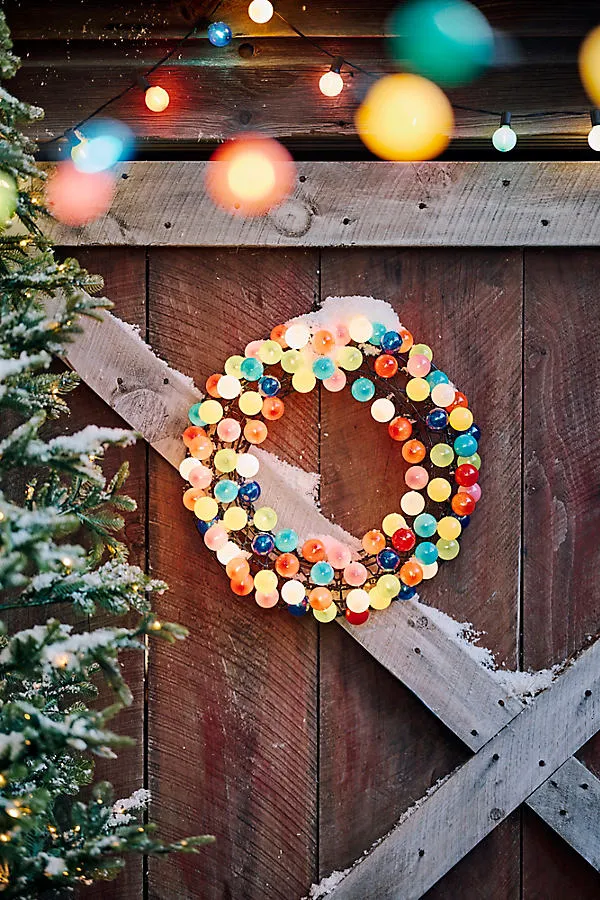 Stargazer Yesteryear Light Wreath by Anthropologie