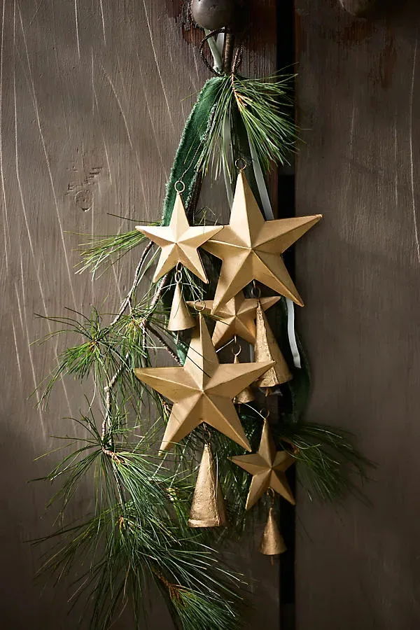 Starry Bells Wreath Charm - Gold by Anthropologie