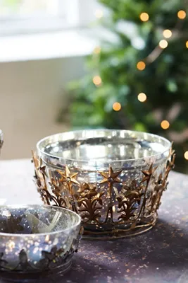 Starry Crown Medium Candle Holder - Gold by Anthropologie, image 2