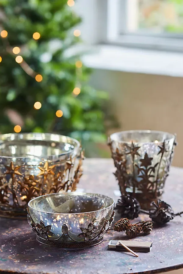 Starry Crown Small Candle Holder - Gold by Anthropologie