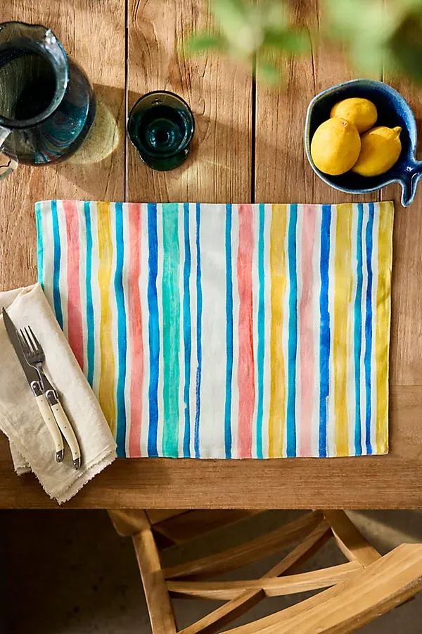 Summer Stripe Linen Placemat product