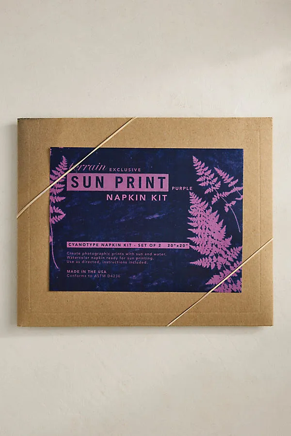 Sun Printing Kit Set of 2 Napkins - Purple, Cotton product