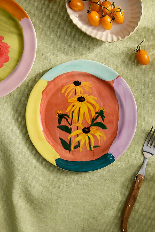 Superbloom Side Plate - Stoneware by Anthropologie