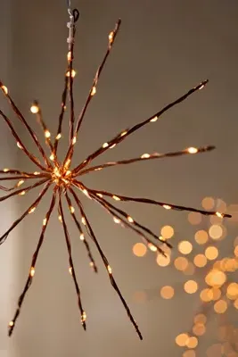 Supernova Starburst Sphere String Light - Warm White by Anthropologie, alternate view