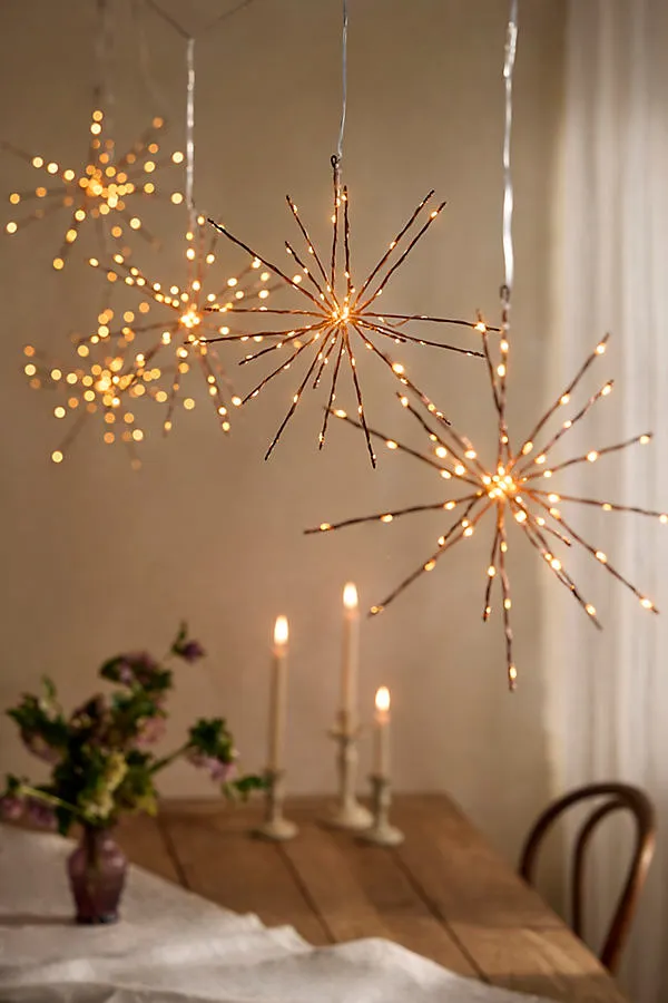 Supernova Starburst Sphere String Light - Warm White by Anthropologie