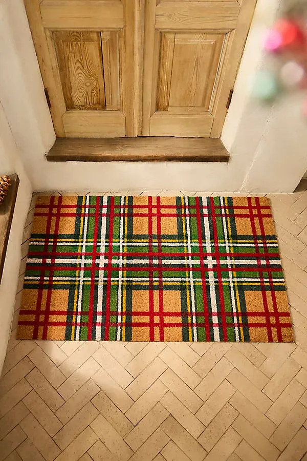 Tartan Small Doormat - Coir by Anthropologie