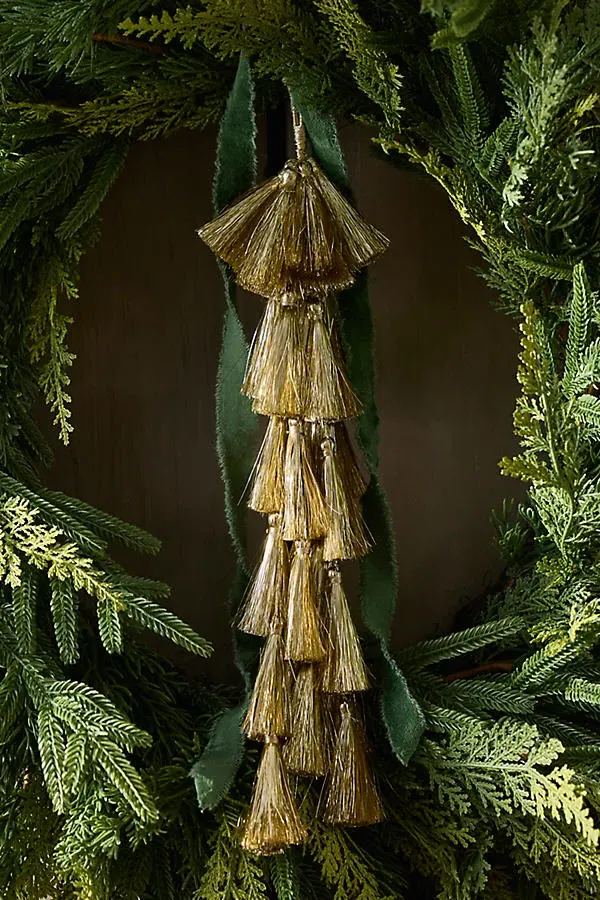 Tasseled Charm Ornament - Gold by Anthropologie