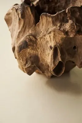 Teak Root Form Planter 4" - Natural, Teak product