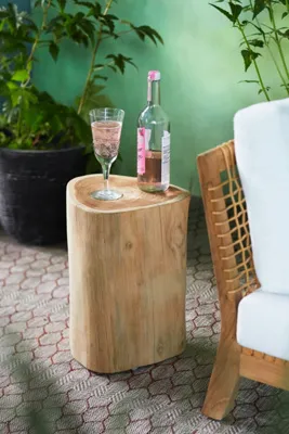 Teak Root Stool - Natural Teak by Anthropologie, alternate view