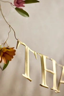 Thankful Iron Garland - Multicolor by Anthropologie, alternate view