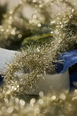 Tinsel Chain Garland - Silver by Anthropologie, alternate view