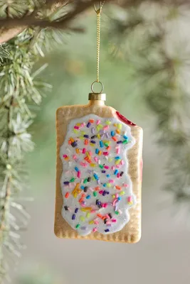 Toaster Pastry Glass Ornament by Anthropologie, alternate view