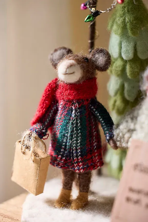 Tree Farm Illuminated Felt Critter Scene by Anthropologie, alternate view
