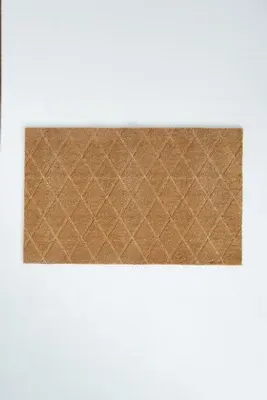 Trellis Embossed Coir Doormat - Natural product
