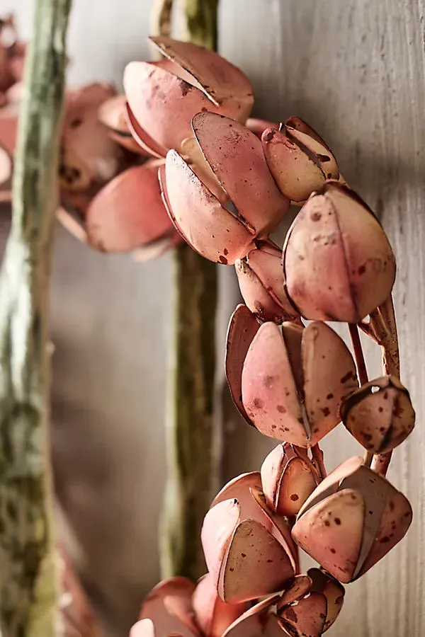 Tulip Heart Iron Wreath - Pink by Anthropologie, alternate view