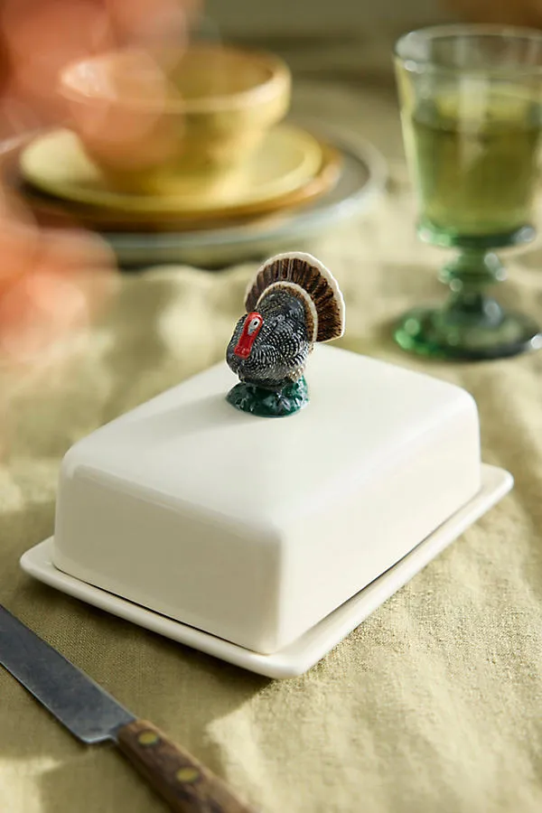 Turkey Stoneware Butter Dish by Anthropologie