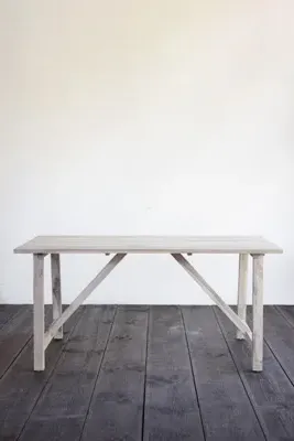 Upland Trestle-Leg Outdoor Dining Table - Teak product
