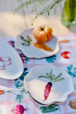 Vegetable Garden Stoneware Side Plate - Purple product