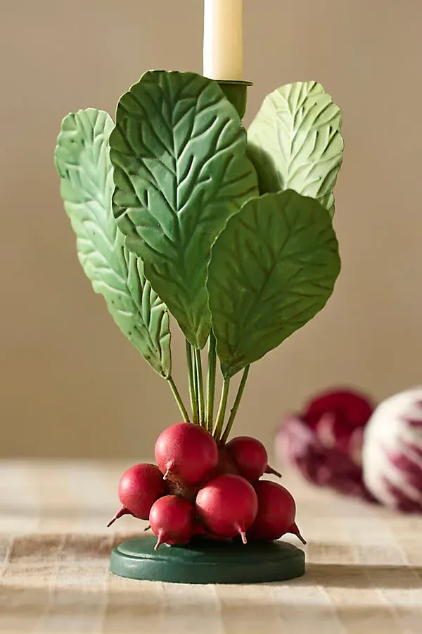 Vegetable Taper Candle Holder - Red by Anthropologie