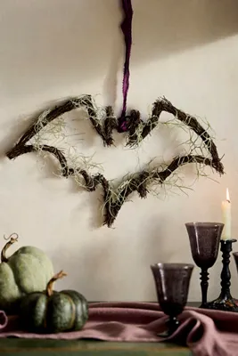 Vine Bat Wreath - Natural Vine by Anthropologie, alternate view