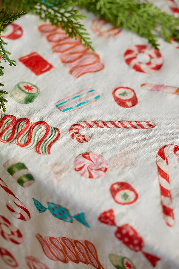 Vintage Candy Linen Table Runner by Anthropologie, image 2