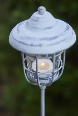 Votive Lantern Stake - Steel, Glass by Anthropologie, alternate view