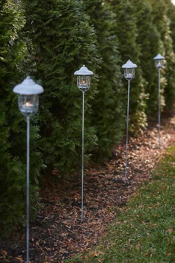 Votive Lantern Stake - Steel, Glass by Anthropologie