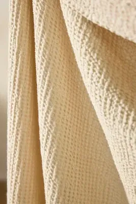 Waffle Linen + Cotton Throw - Ivory by Anthropologie, image 2