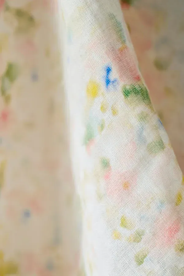 Watercolor Blooms Linen Dish Towel - Pink product