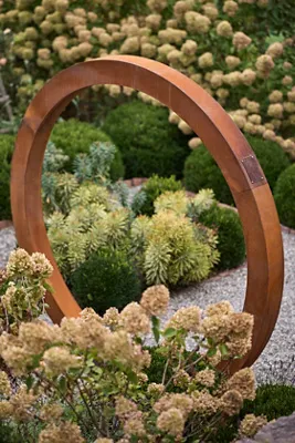 Weathering Steel Moon Gate - Rust Finish, Steel product