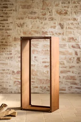 Weathering Steel XL Rectangle Log Holder product