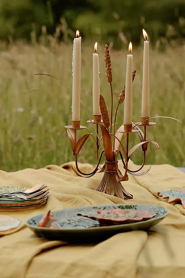 Wheat Candelabra - Gold by Anthropologie