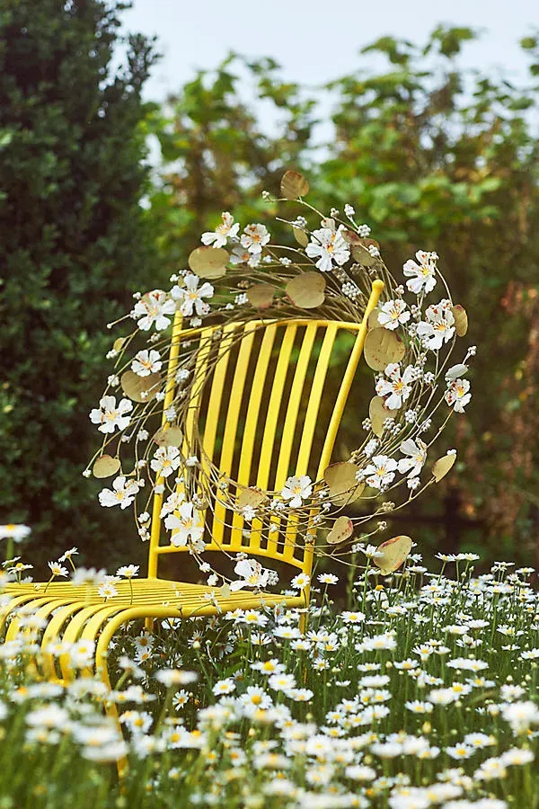 White Flower Eucalyptus Iron Wreath product