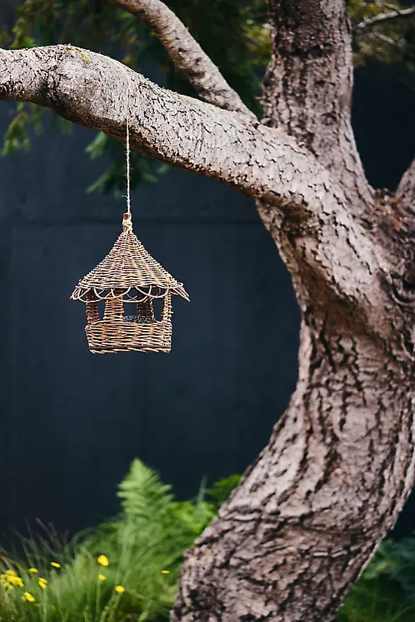 Willow Platform Bird Feeder - Beige by Anthropologie
