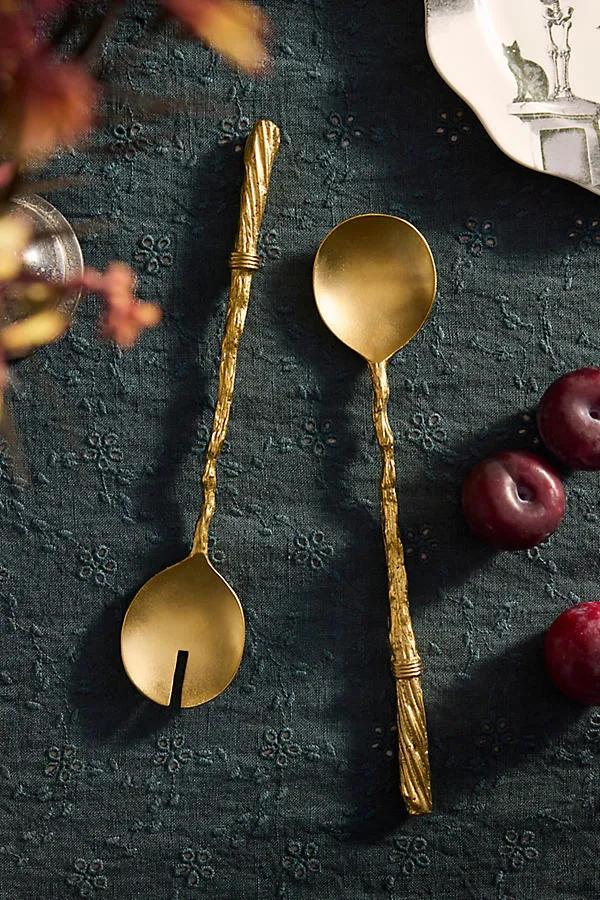Witchy Broom Serving Set - Gold by Anthropologie