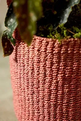 Woven Abaca Basket Pot - Pink product