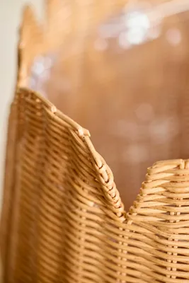 Woven Rattan Tulip Pot - Beige product