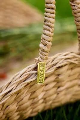 Woven Seagrass Harvest Basket by Anthropologie, alternate view