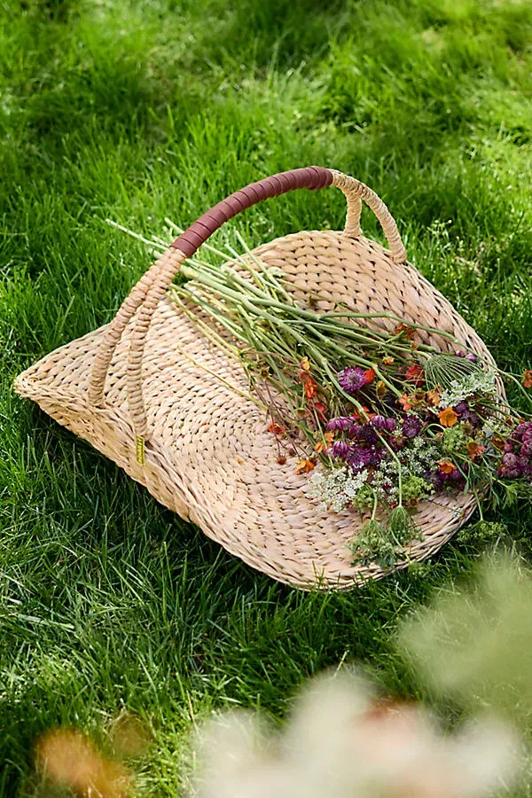 Woven Seagrass Harvest Basket by Anthropologie