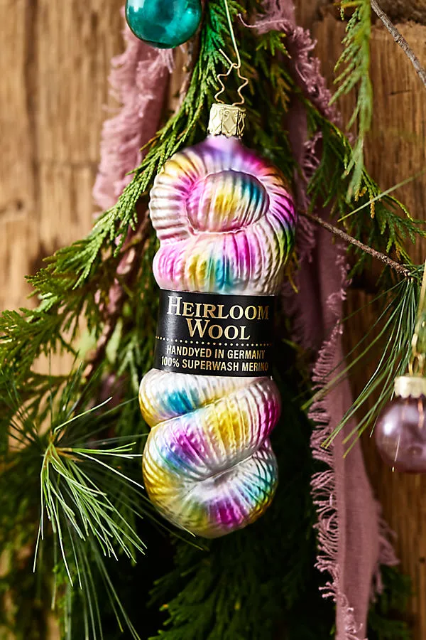 Yarn Skein Glass Ornament - Glass by Anthropologie
