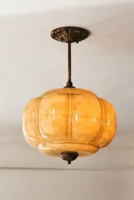 Eloise Flush Mount - Milk Glass, Oiled Brass product
