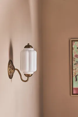 Eloise Scallop Wall Light - Beige, Milk Glass alternate view
