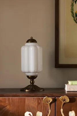 Eloise Table Lamp - Milk Glass, Oiled Brass alternate view