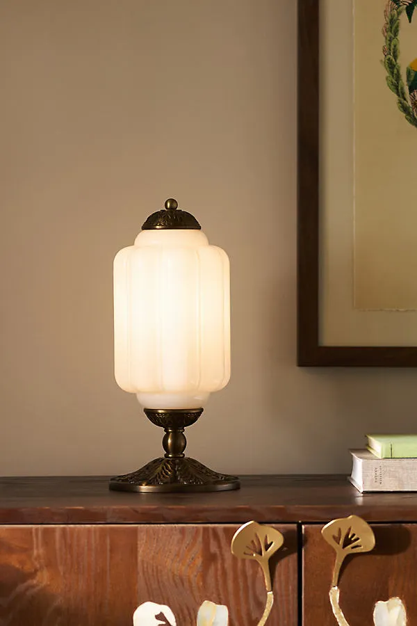 Eloise Table Lamp - Milk Glass, Oiled Brass product