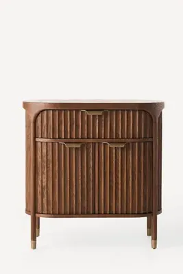 Isla Fluted-Wood Entryway Cabinet - Brown product