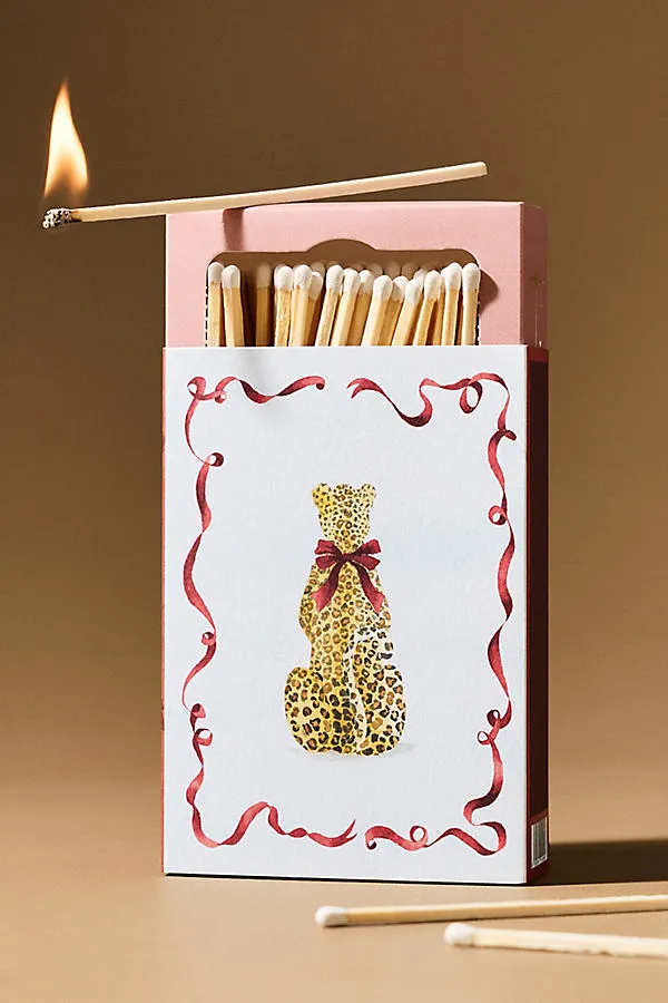 The Match Box Maker Leopard with a Bow Matchbox by Anthropologie