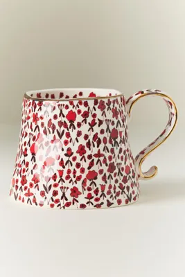 Blooming Hearts Stoneware Mug - Red by Anthropologie, image 2