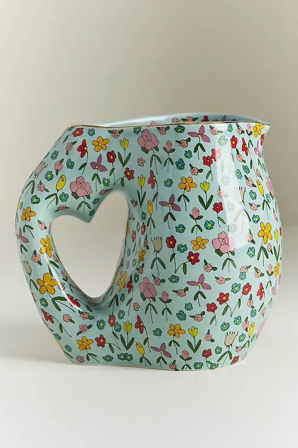 Blooming Hearts Stoneware Pitcher - Multicolour product